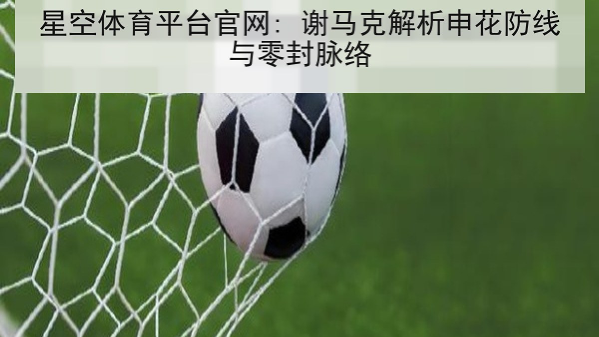 星空体育平台官网: 谢马克解析申花防线与零封脉络